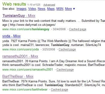 MSN blackout search results