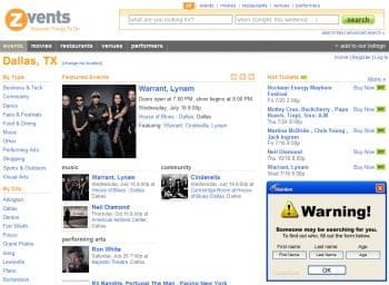 zvents homepage zvents homepage