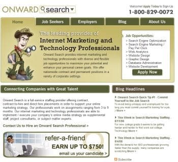 Onward Search Homepage