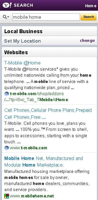 yahoo search mobile home yahoo search mobile home