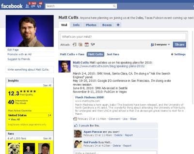 facebook-fan-page-matt-cutts