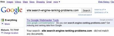 search engine ranking problems