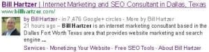 Bill Hartzer, Google Authorship