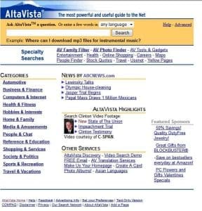 altavista 1999