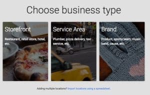 Google My Business create page