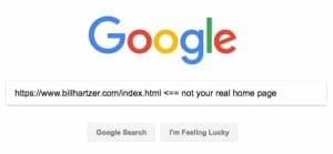 not your real home page