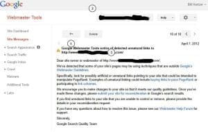 unnatural link warning