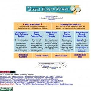 search engine watch 1999
