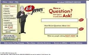 ask jeeves 1999