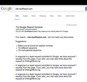ripoff report removed from google