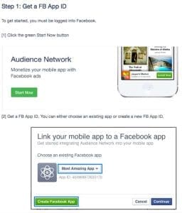 Facebook Audience Network getting started