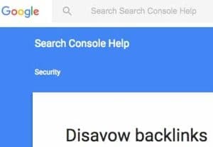 google disavow backlinks