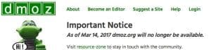 dmoz shutting down