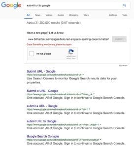 submit url to google