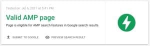 google amp test