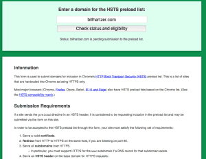 HSTS preload list