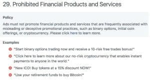 Facebook bans cryptocurrency ads