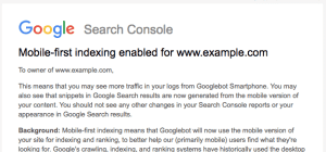 mobile first google search console