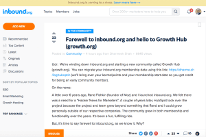 Inbound.org Shutting Down