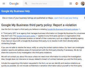 Report Google My Business Scam