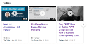 Bill Hartzer search results with videos 3 pack