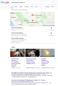 Google 3 pack videos with map pack