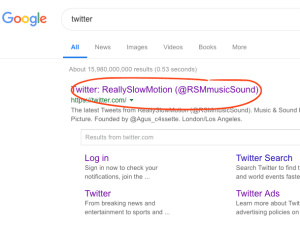 Twitter google search result
