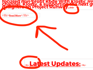badly formatted H1 tag