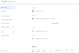 Google my activity