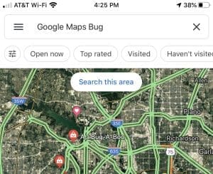 Google Maps Bug