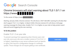 google chrome TLS 1.2 message