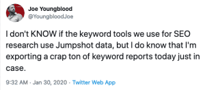 Joe Youngblood - jumpshot click data