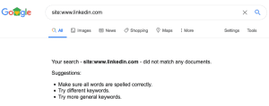 linkedin not in google