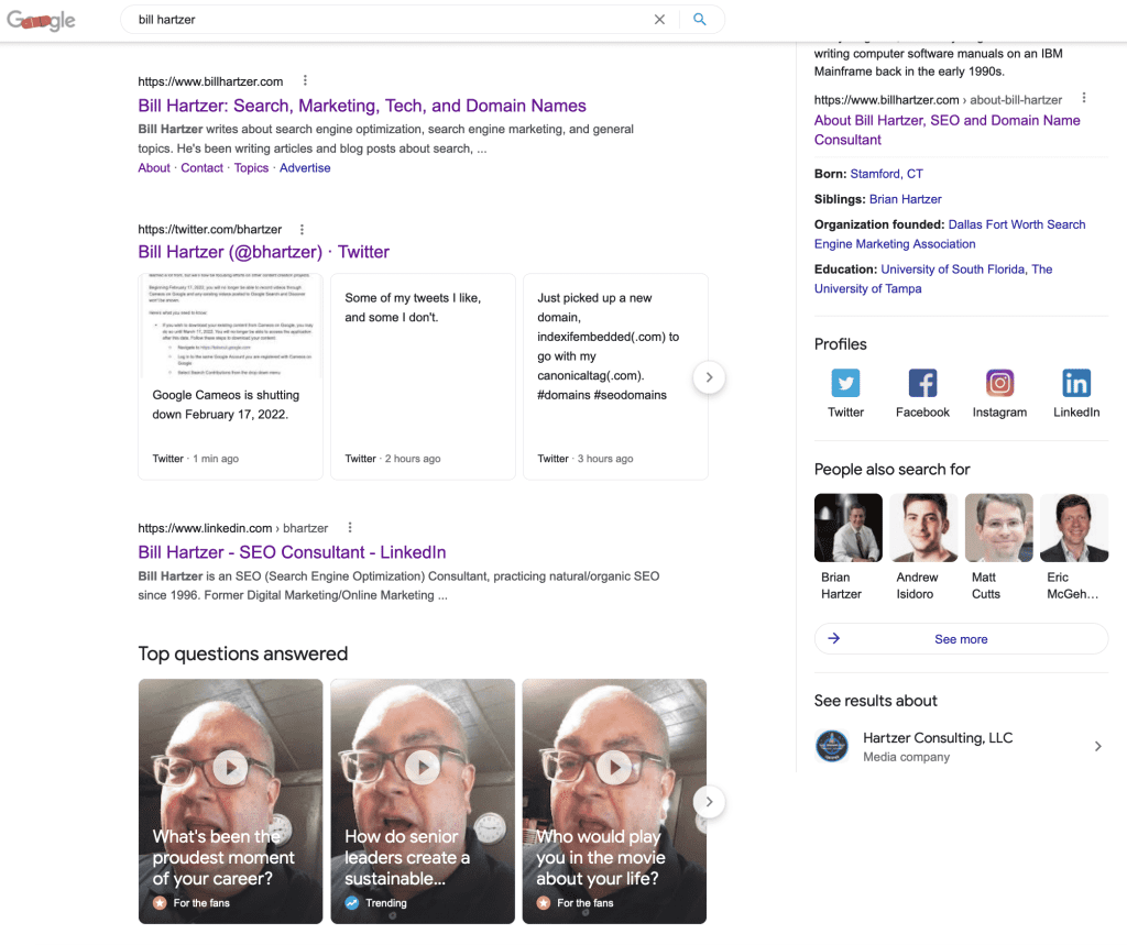 Cameos on Google Shutting Down