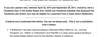 Facebook Internet Tracking Settlement