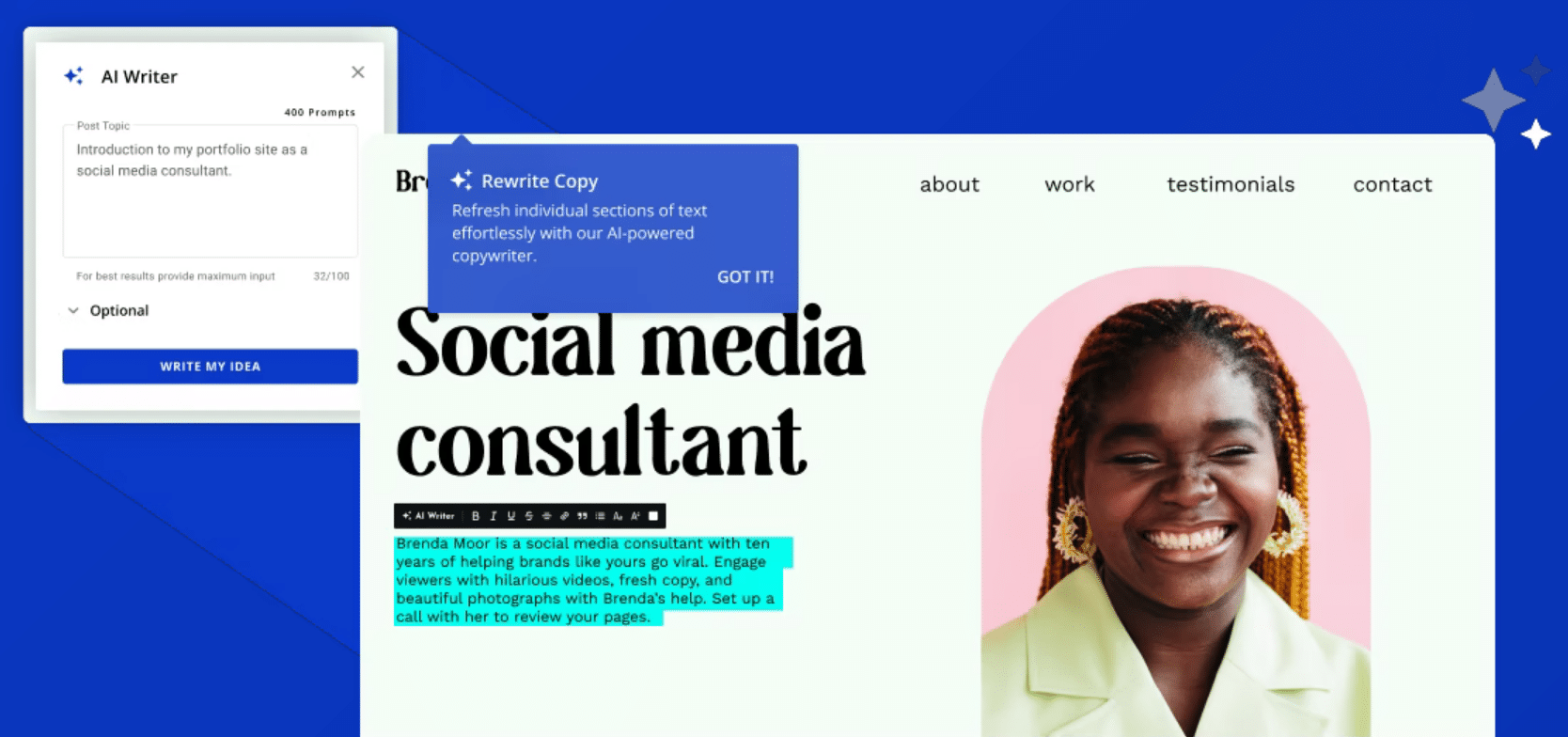 Web.com's AI Website Builder