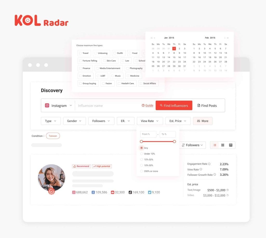 KOL Radar encompasses 2 Million Influencers with Leading AI Search and Analytics