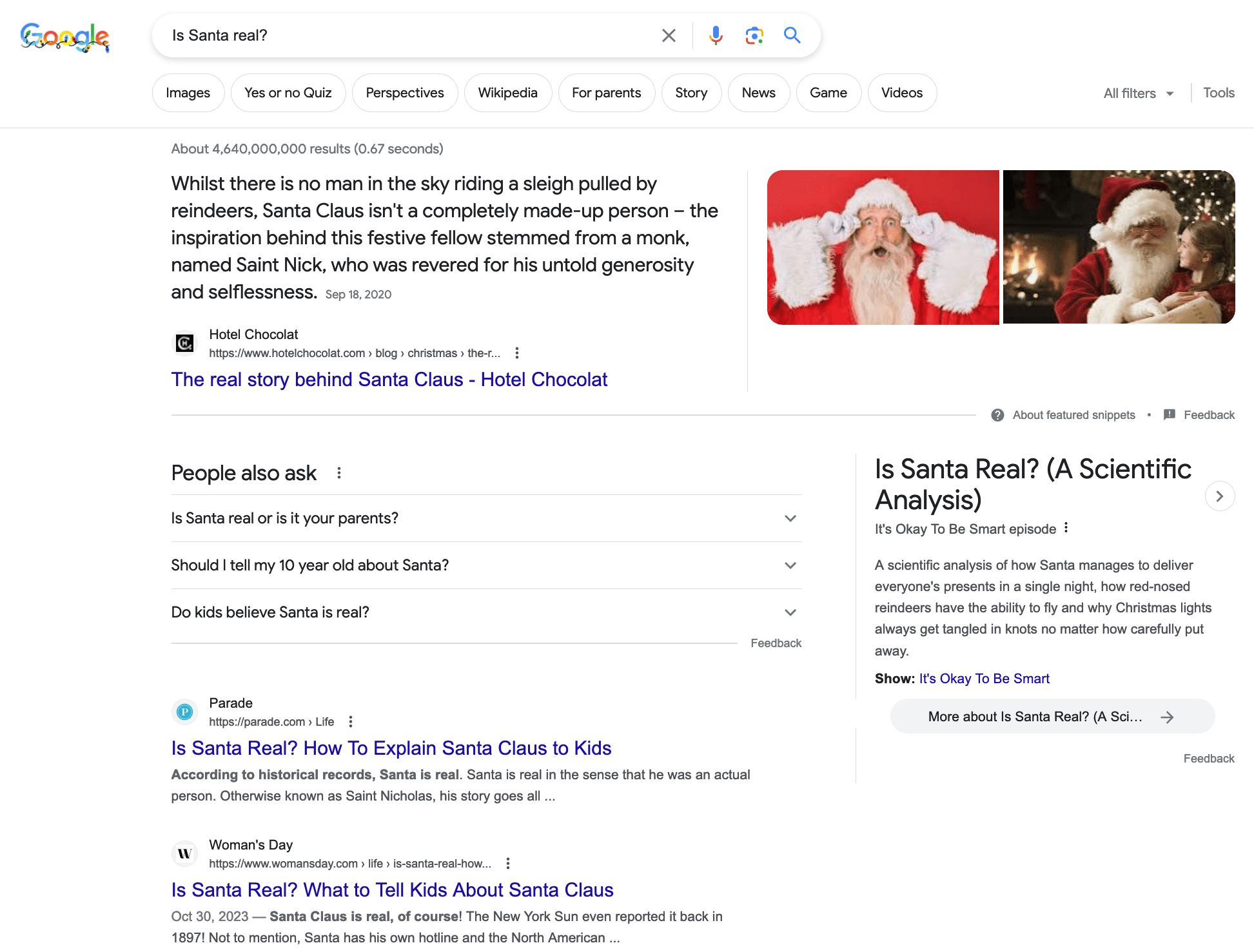 Is Santa Real at Google