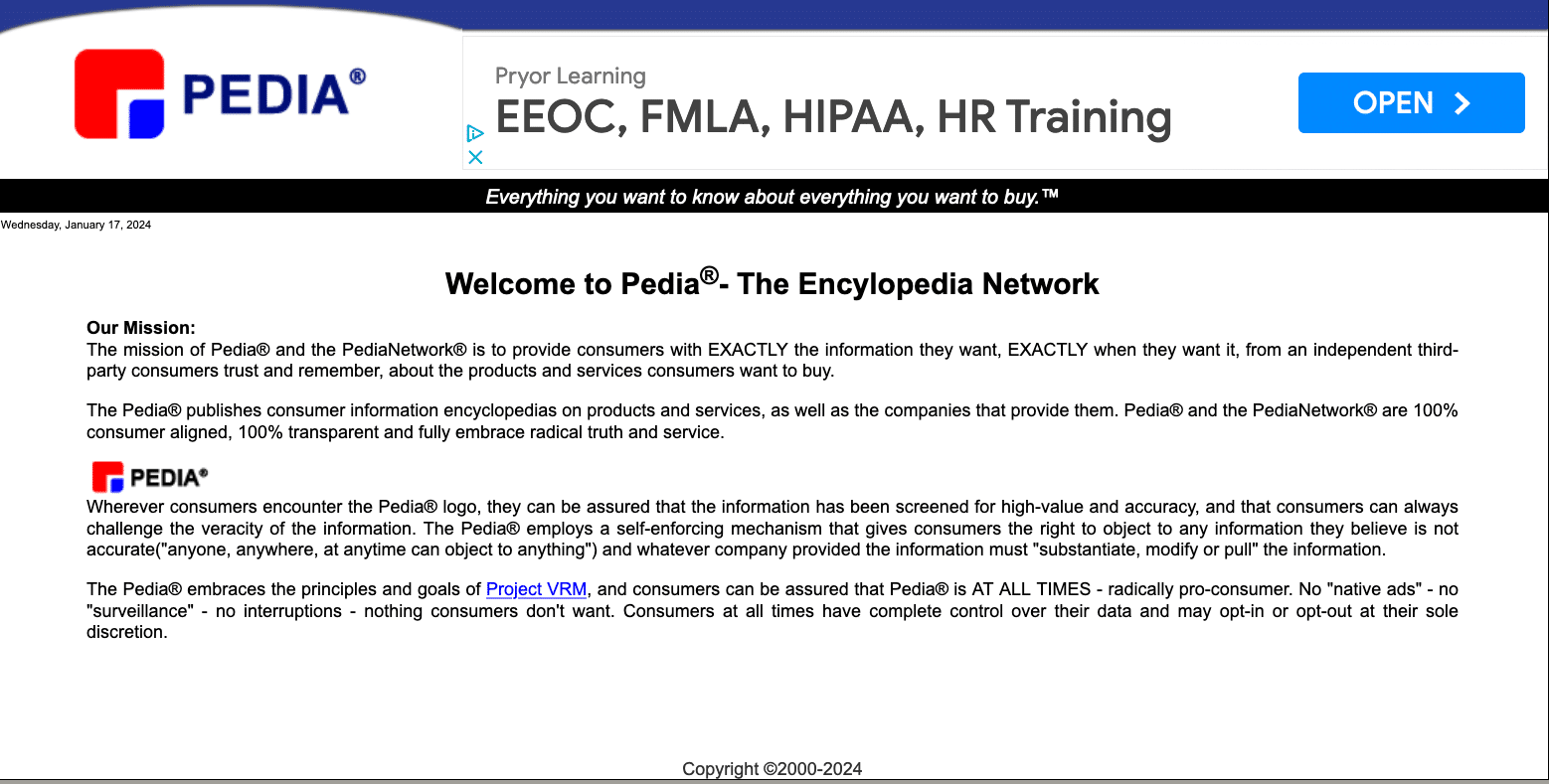 Pedia.com For Sale