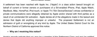Lopez Voice Assistant Settlement Apple Siri