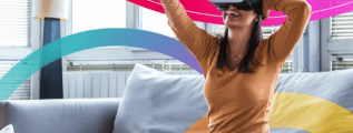 woman wearing AR