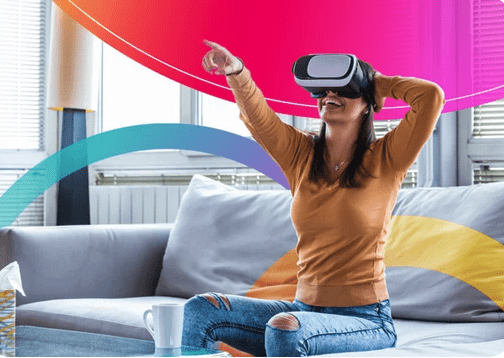 woman wearing AR