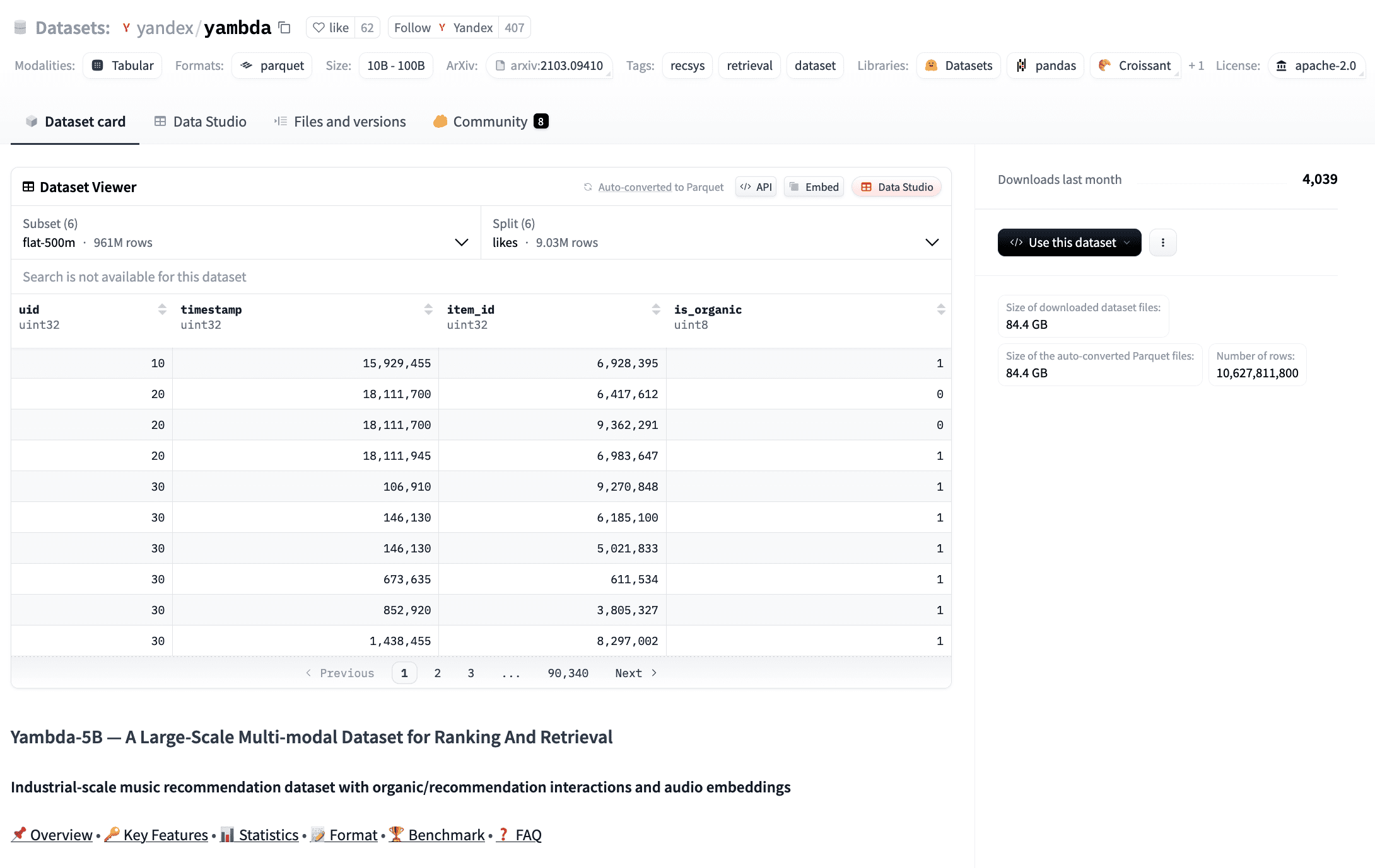 yandex-yambda-dataset