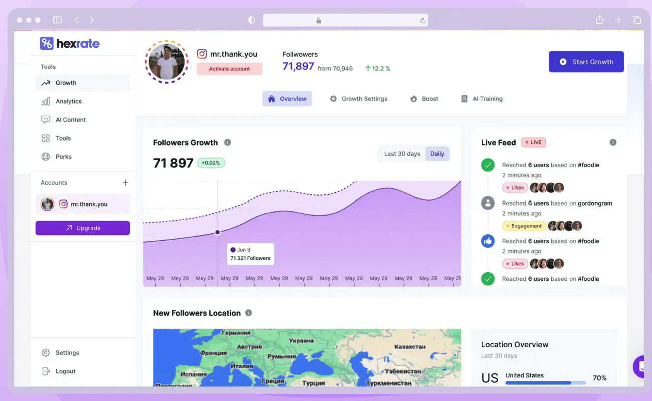 hexrate followers growth