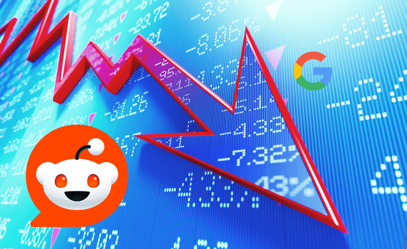 Reddit stock crash google ai overviews