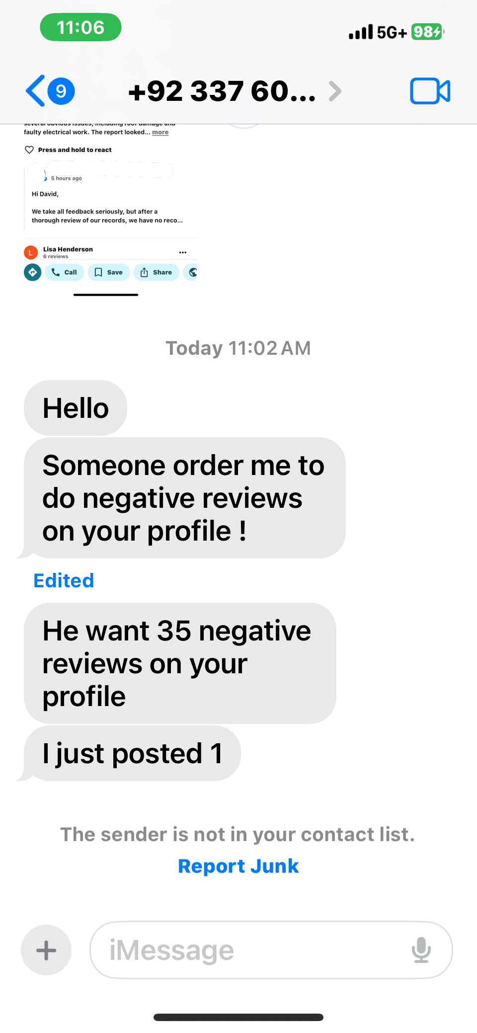extortion attempt targeting business owners