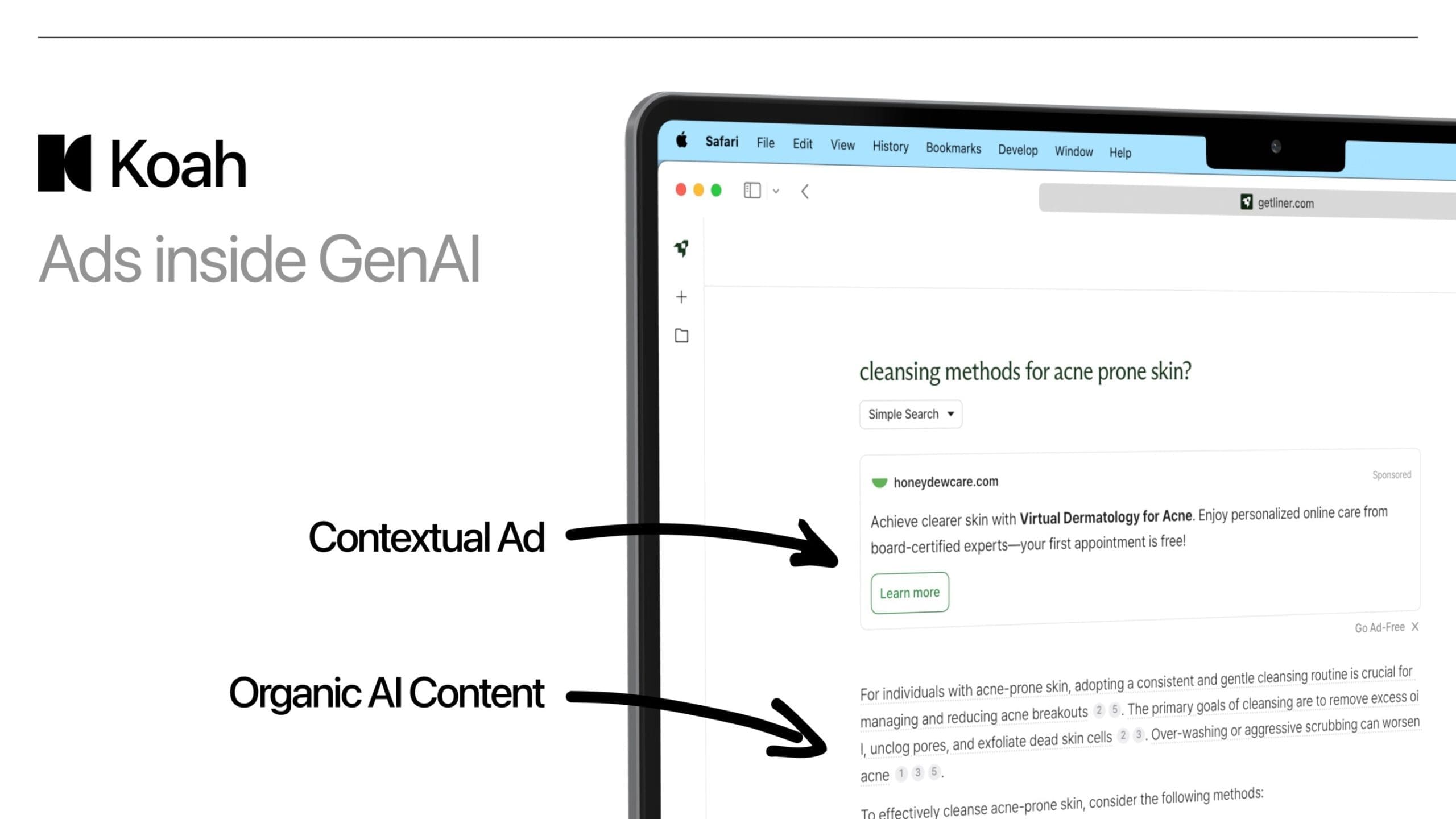 Koah - Contextual Ads inside GenAl