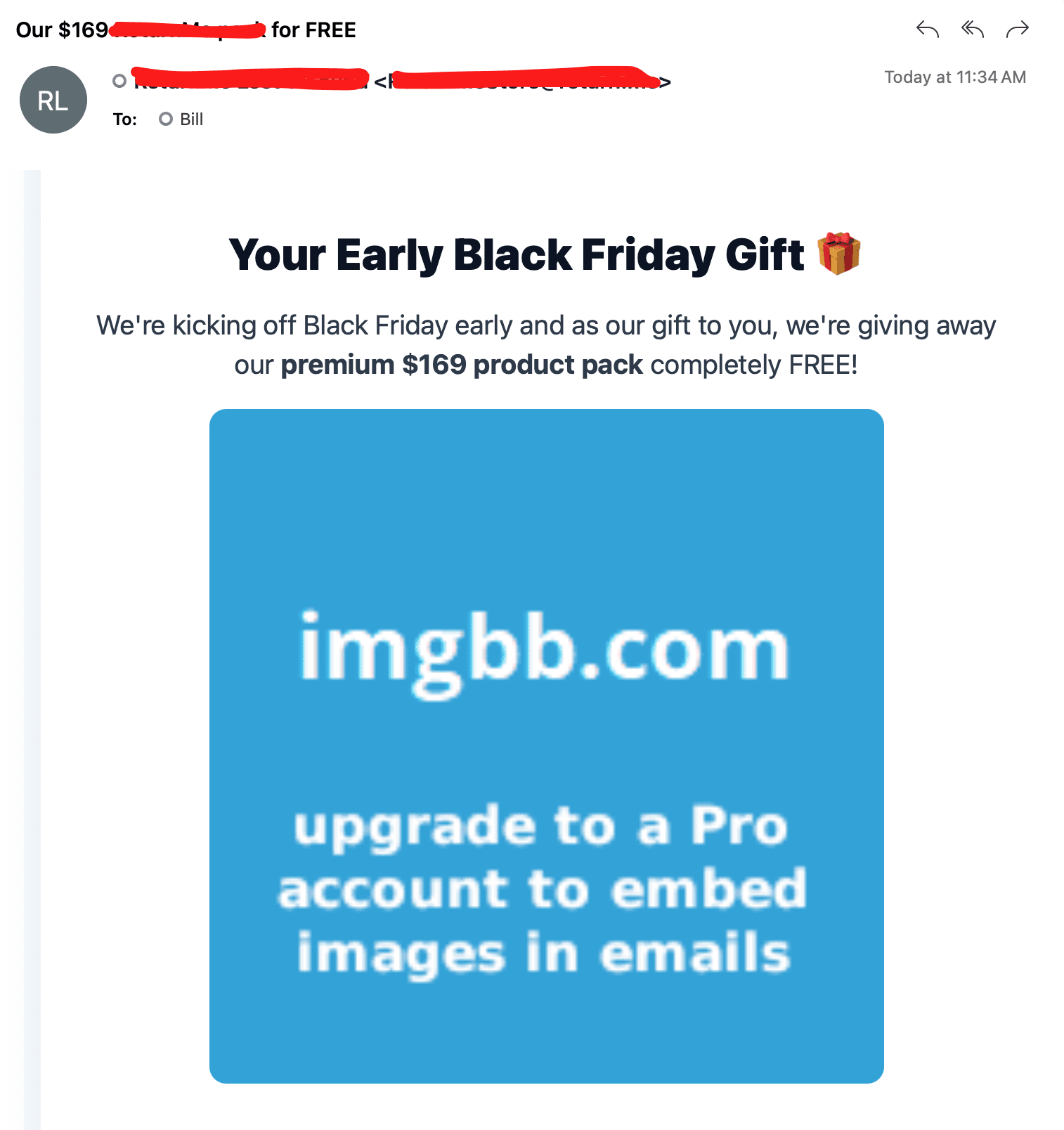 email marketing image mistake