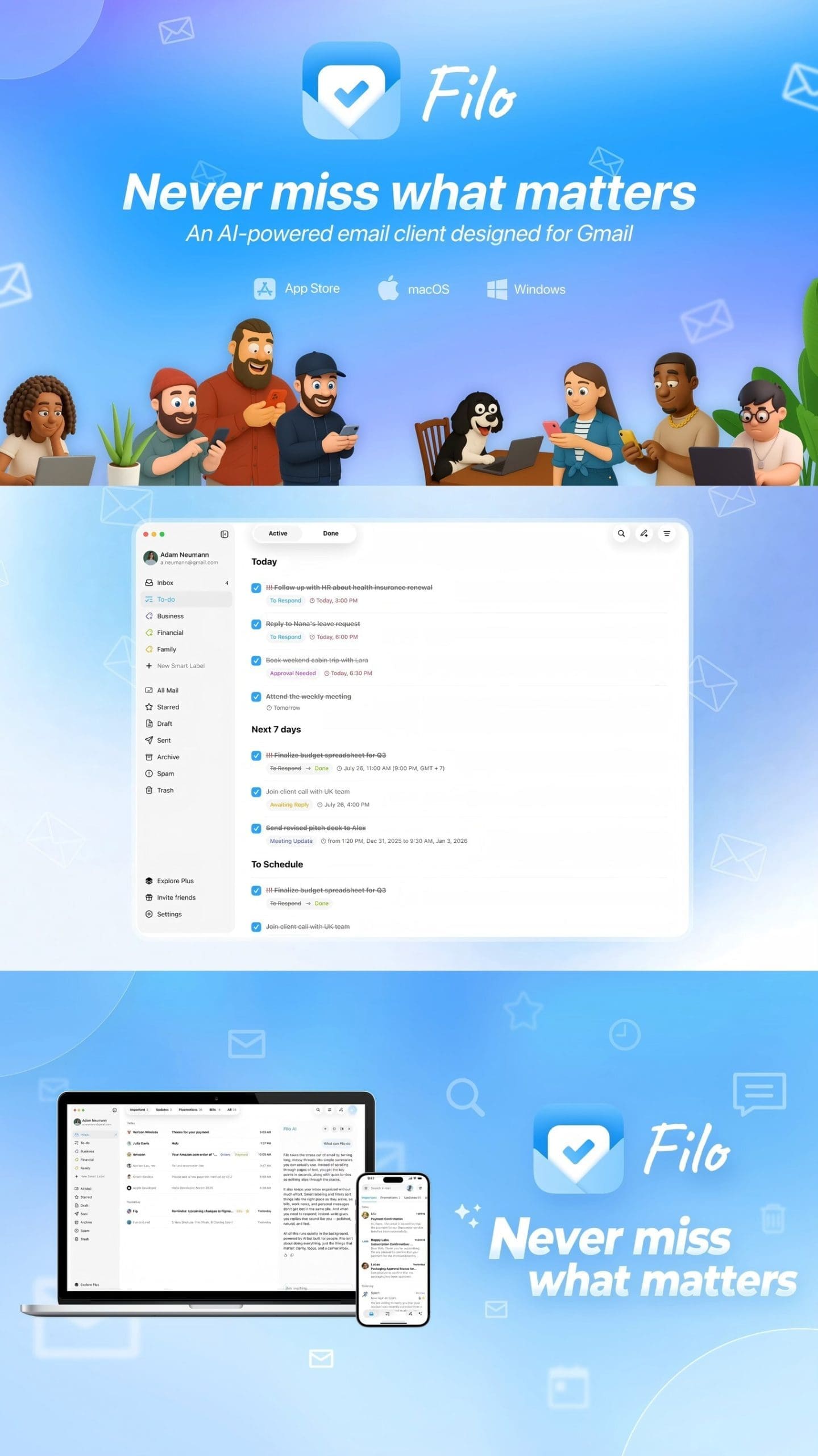 Beautiful action points with seamless integration across platforms