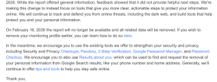 Google shutting down dark web report